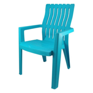 Premium Plastic Chair Sea Green| Heavy Duty 150 Kg Load Capacity | Comfortable Back Support | Durable Design | Ideal for Home, Office, Balcony & Outdoor Use